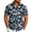 Dark Blue, variant on Shirts for Men Tropical Print Summer with Relaxed Fit Lightweight Casual Short Sleeve Button Down Collar Dark Blue Shirt