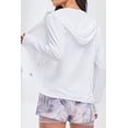 thumbnail image 4 of Upf 50+ Protection Solaire Vêtements pour Femmes Sweat à Capuche Zippé Manches Longues Pêche Course Randonnée Veste Performance Extérieure, Blanc, TG, 4 of 5