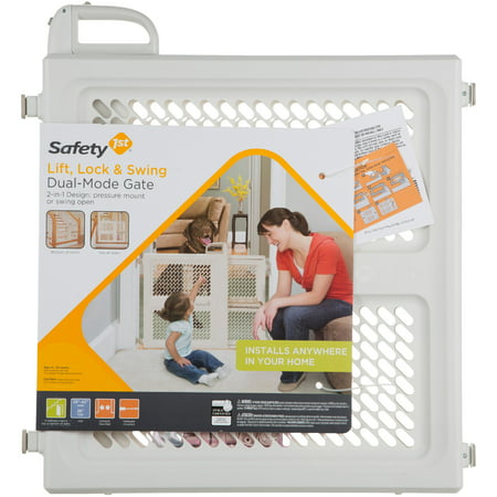 Safety 1st Lift, Lock & Swing Dual-Mode Gate - Ivory - Safety 1st