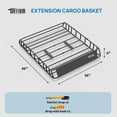 thumbnail image 4 of TUFFIOM 46"x 36"x 6" Universal Rooftop Cargo Carrier Basket, Heavy Duty Steel Roof Rack Basket w/4 Straps with Hook, Car Top Rack Luggage Holder Carrier for SUV Car Truck Van, 4 of 8