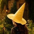 thumbnail image 2 of Halloween Tall Witch Hat for Women Men,Pointed Cone Costume Hat with Wide Brim, Wizard Hat Accessory for Cosplay Party Stage Performance Theme Event Dress Up Yellow, 2 of 2