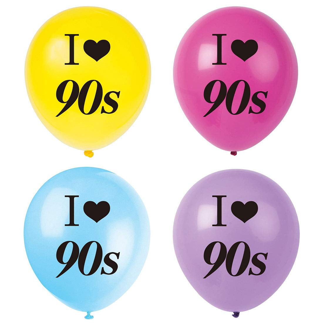 I Love 90s Balloons 16pcs 1990s Throwback Themed Party