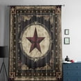 thumbnail image 5 of Western Stars Brown Semi Sheer Curtains Drapes for Living Room,Bedroom,French Doors Window 72 Inches Long,Farmhouse Country Vintage Wood Grain Rod Pocket Chiffon Curtain Drapery Voile Drape Panel, 5 of 6
