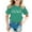 Armée Verte, variante sur T-Shirt à Manches Courtes Col Rond Imprimé St Pat pour Filles Haut Décontracté Mignon Tissu Doux Confortable Tenue de Vacances