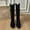 #066-Black, variant on Roncen Women's Western Boots Suede Chunky Heel Mid-Calf Boots - Fashionable Multi-Color Casual Winter Boots with Comfortable Low Heel