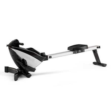 Costway - Magnetic Rowing Machine, Folding Rower with LCD Display and Adjustable Resistance, Exercise Cardio Fitness Equipm - Black/Grey