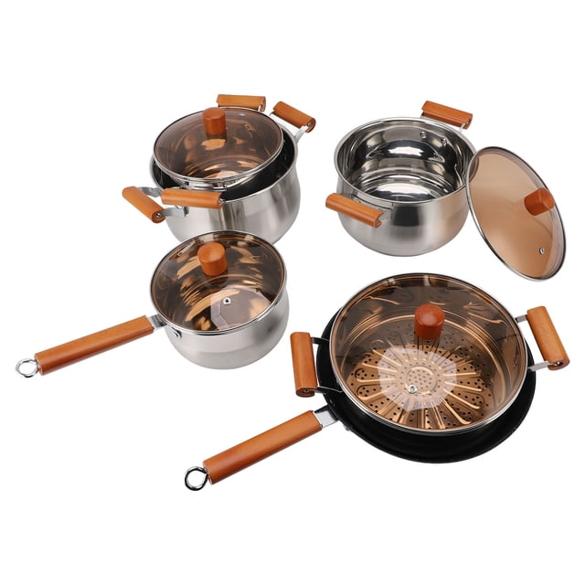 Cooking Set, Kitchen Cooking Set Multifunctional for Steaming Boiling Making Soup