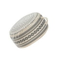 thumbnail image 1 of Funda de puf grande para decoración del hogar, asiento de cojín de suelo bohemio , puf sin relleno , negro BLESIY Funda Puf, 1 of 3