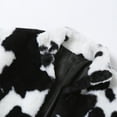 thumbnail image 6 of DDAPJ pyju Winter Cropped Fleece Jackets for Women on Clearance,Cute Cow Print Teen Girls Open Front Cardigan Coats Long Sleeve Stand Collar Fuzzy Sherpa Jacket Y2K Short Trendy Tops, 6 of 8