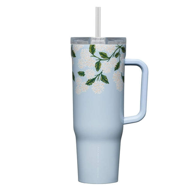 Vaso aislante Corkcicle x Rifle Paper Co., 1,18 L, azul