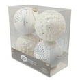 thumbnail image 2 of Holiday Time 4 Count Decoration Balls Plastic Christmas Ornaments White, 2 of 5