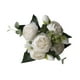 thumbnail image 5 of Ramo de novia artificial de tallo largo con flores artificiales rústicas. Blanco, 5 of 9
