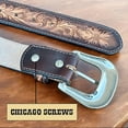 thumbnail image 6 of Men's Western Leather Cowboy Belt Tooled Embossed Handmade Belt with Removable Buckle 1.5” Wide, 6 of 8