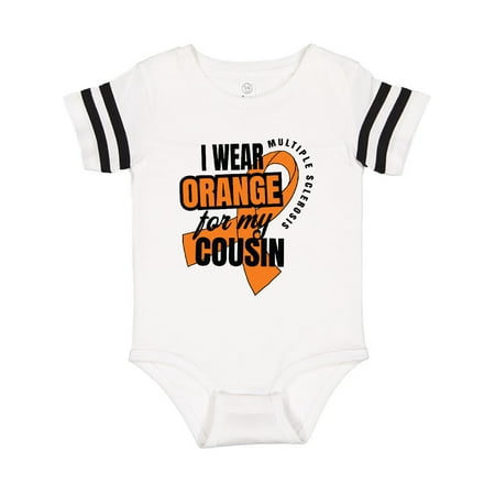 

Inktastic I Wear Orange For My Cousin Multiple Sclerosis Awareness Gift Baby Boy or Baby Girl Bodysuit