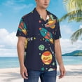 thumbnail image 5 of Easygdp Space Men's Hawaiian Shirts Print Lapel Short Sleeve for Beach, vacation, party, casual occasions - Large, 5 of 9