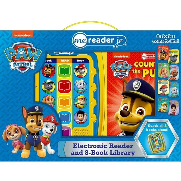 Nickelodeon PAW Patrol Chase, Skye, Marshall, and More! - Electronic Me Reader Jr. 8 Sound Book Library - PI Kids