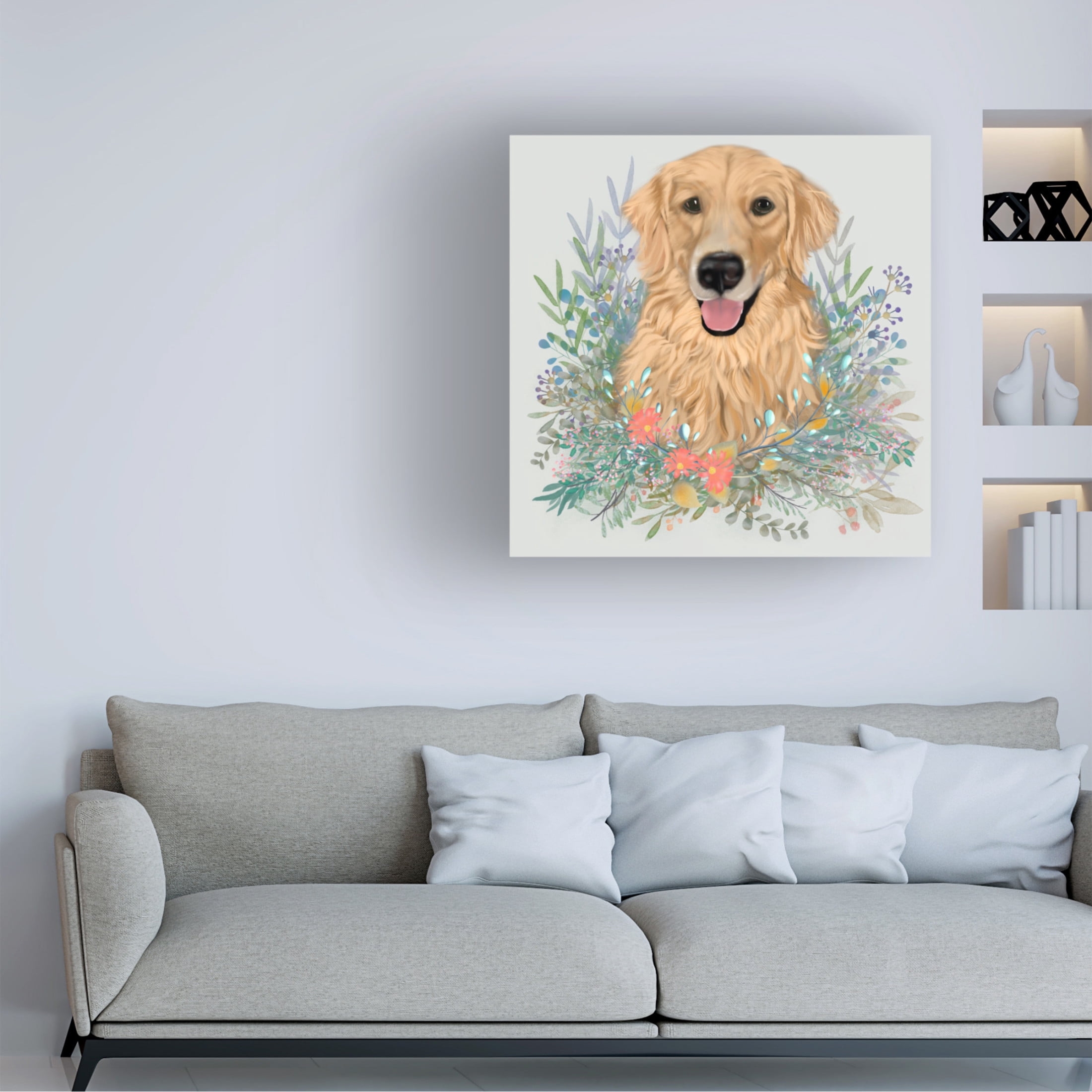 Canvas Wall Art - Lisa Katharina 'Baily' Wall Art for Living Room, Bedroom, or Office Décor by Trademark Fine Art - 35 x 35 Inches