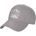 thumbnail image 1 of This Guy Needs A Beer Hatblack Baseball Cap Adjustable Size, 1 of 2