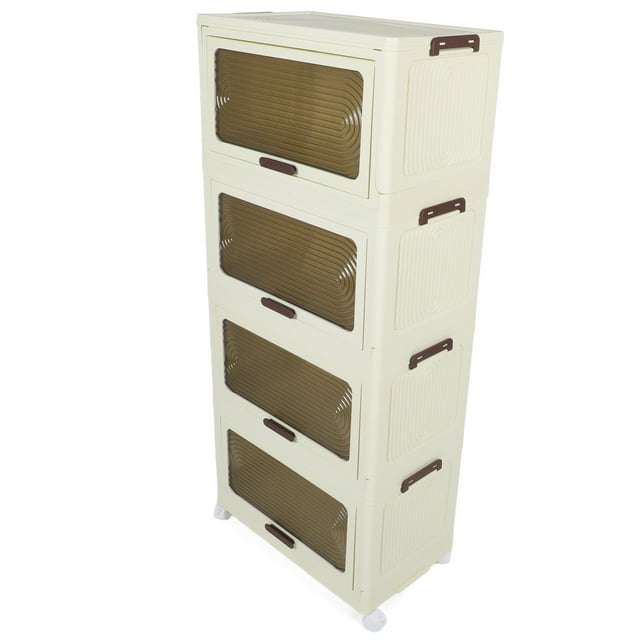 Stackable Extra Large Capacity Storage Box Foldable High Durability, Ideal for Closet, Kitchen, Bathroom Organization
