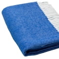 thumbnail image 3 of Royal Blue Soft Acrylic Herringbone Throw Blanket, 3 of 5