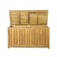 thumbnail image 6 of GDF Studio Acacia Wood 100 Gallon Outdoor Patio Deck Storage Box, Teak Finish, 6 of 20