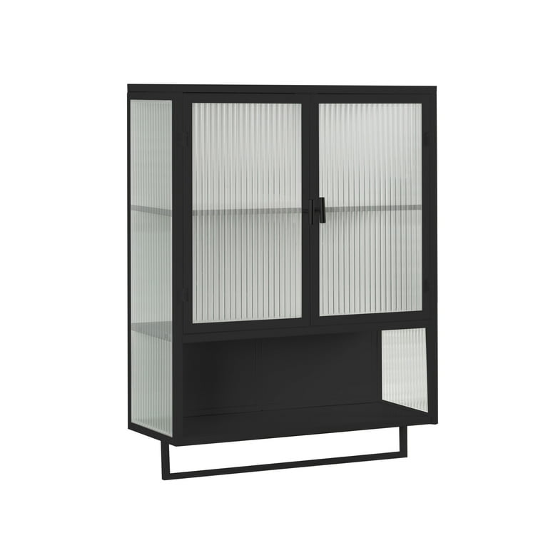 Bathroom wall cabinet with towel rack hotsell
