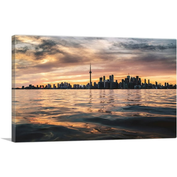 ARTCANVAS Toronto Canada Skyline Canvas Art Print - Size: 60" x 40" (0.75" Deep) (3-Piece)