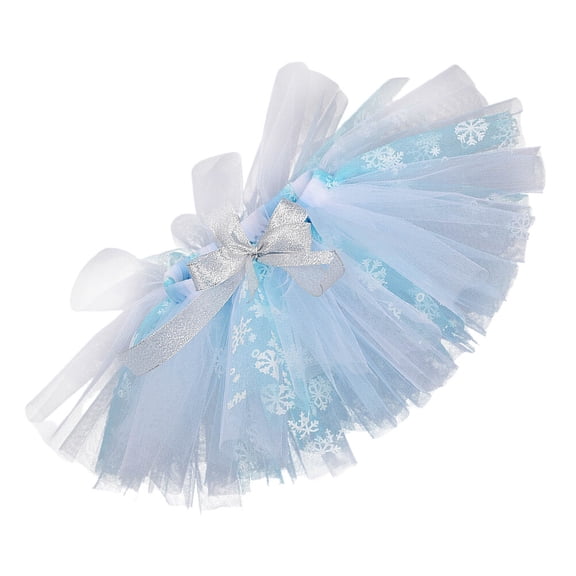 Mobutofu 1Pcs Princess Skirt for Girls Flared Sky-Blue Polyester for  Costumes