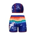 thumbnail image 1 of Swim Trunks Short for Men Printed Elastic Waist Sporty Beach Swimwear 2 Pc Set, 1 of 4