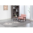 thumbnail image 5 of Timbernest Rocking Chair Accent Chair Reading Armchair for Living Room, Bedroom, Sunroom, Light Pink, 5 of 8