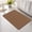 Brown, variant on Ice Blue Non Slip Bathroom Mat, Light Blue Color Solid Background Rustic Farmhouse Absorbent Bath Mat Rubber Backed Quick Dry Doormat Fit Under Door for Bathtub Shower Sink Kitchen 16"x24"