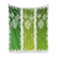 thumbnail image 1 of Irish Soft Flannel Fleece Throw Blanket, Aged Vintage Antique on Green Toned Color Bands Celtic Historic Lace Image, Cozy Plush for Indoor and Outdoor Use, 50" x 60", Multicolor, by Ambesonne, 1 of 6