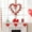 Red #4, variant on Heart Shaped Valentine's Day Wreath Decor | Red & Pink Foam Door & Wall Hanging | 7.87 Inch Decorative Ornament for Window, Gift & Party Decorations