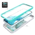 thumbnail image 2 of TJS for Samsung Galaxy A54 5G Phone Case, with Built-in Screen Protector, Full Body Protective Glitter Bling Design Heavy Duty Hybrid Cover for Galaxy A54 5G (Green Marble), 2 of 5