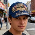 thumbnail image 2 of United States 250th Anniversary Hat, Adjustable Vintage Washed Patriotic Baseball Hat, 250th US Anniversary Distressed Denim Hat, 1776–2026 Printed Patriotic Baseball Cap, 2 of 5