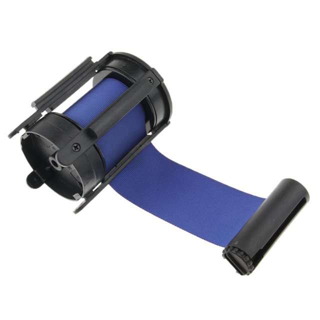 maskred Versatile Retractable Stanchion Queue Barrier for Effective Crowd Management Blue 3meters 1Set