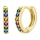 thumbnail image 1 of Nvzi Conjunto multicolor Nvziround con pendientes de circonitas, pendientes de moda, pendientes circulares dorados (color), 1 of 4