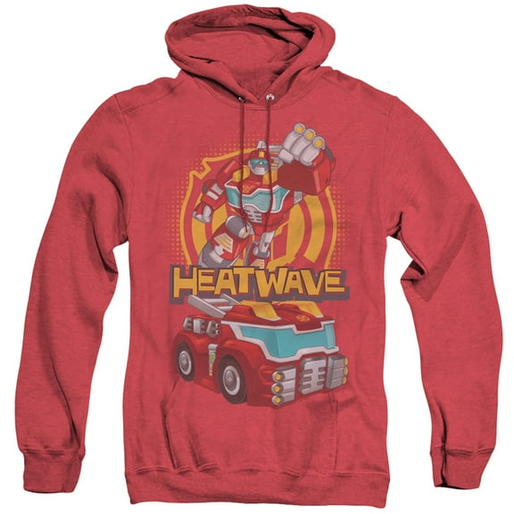 Transformers Heatwave Adult Heather Hoodie Sweatshirt Red