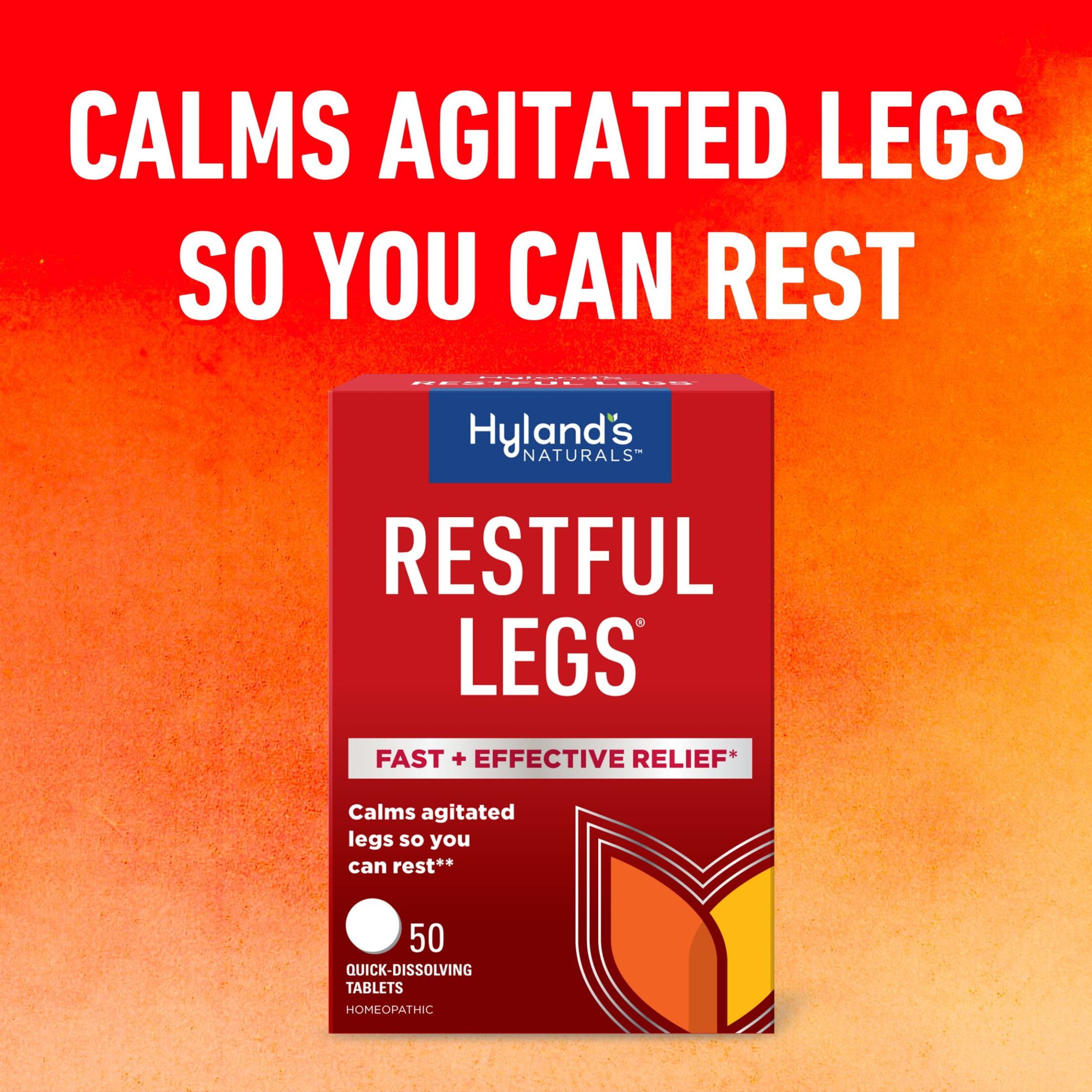 Hyland's Restful Legs, 50 Tablets, Relief of Agitated Legs & the Uncontrollable Urge to Move Legs