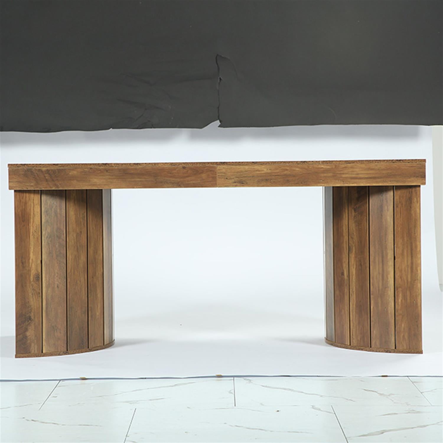 Demi Bonn 63" Dining Table, Wood Dinner Table Kitchen Table For 4-6 People, Large Rectangular Dinner Table for Dining Room, Home Office, Living Room Furniture, Brown