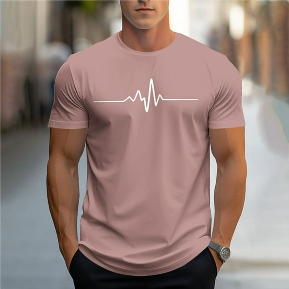 Royisotas Mens Workout Shirts Graphic Tee Pullover Cotton Athletic Fashion T Shirts for Men Short Sleeve
