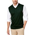 thumbnail image 1 of Club Room Mens Knit Sweater Vest, Green, Large, 1 of 1