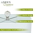 thumbnail image 6 of Aspen Creative 24008-12, 2 Pack, Clear Faceted Crystal Lamp Finial in Brushed Nickel Finish, 1 3/4" Tall, 6 of 7
