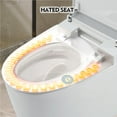 thumbnail image 4 of Heated Seat Smart One Piece Toilet, Automatic Flush Tank Less without Bidet, with Foot Sensor Flush, White Night Light, Knob Control, Power Outage Flushing, Soft Close Cover, White, 4 of 11