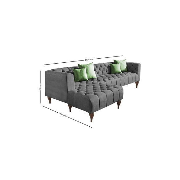 SALA DANISA LINO GRIS CHAISE MAS LOVE DERECHA REMATESMXMUEBLES CONTEMPORANEO
