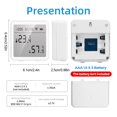 thumbnail image 3 of Monstrate Sensor inteligente de temperatura y humedad Tuya para dormitorio, teléfono móvil, WiFi, pantalla Digital, termómetro, suministros Electrónica Blanco, 3 of 6