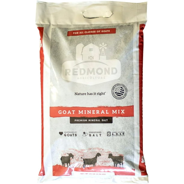 REDMOND Goat Mineral Supplement Mix, Unrefined Salt (25 LB) Walmart