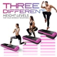 thumbnail image 5 of Yes4All Adjustable Workout Aerobic Exercise Step Platform Health Club Size with 4 Adjustable Risers Included and Extra Risers Options - Pink Black, 5 of 6
