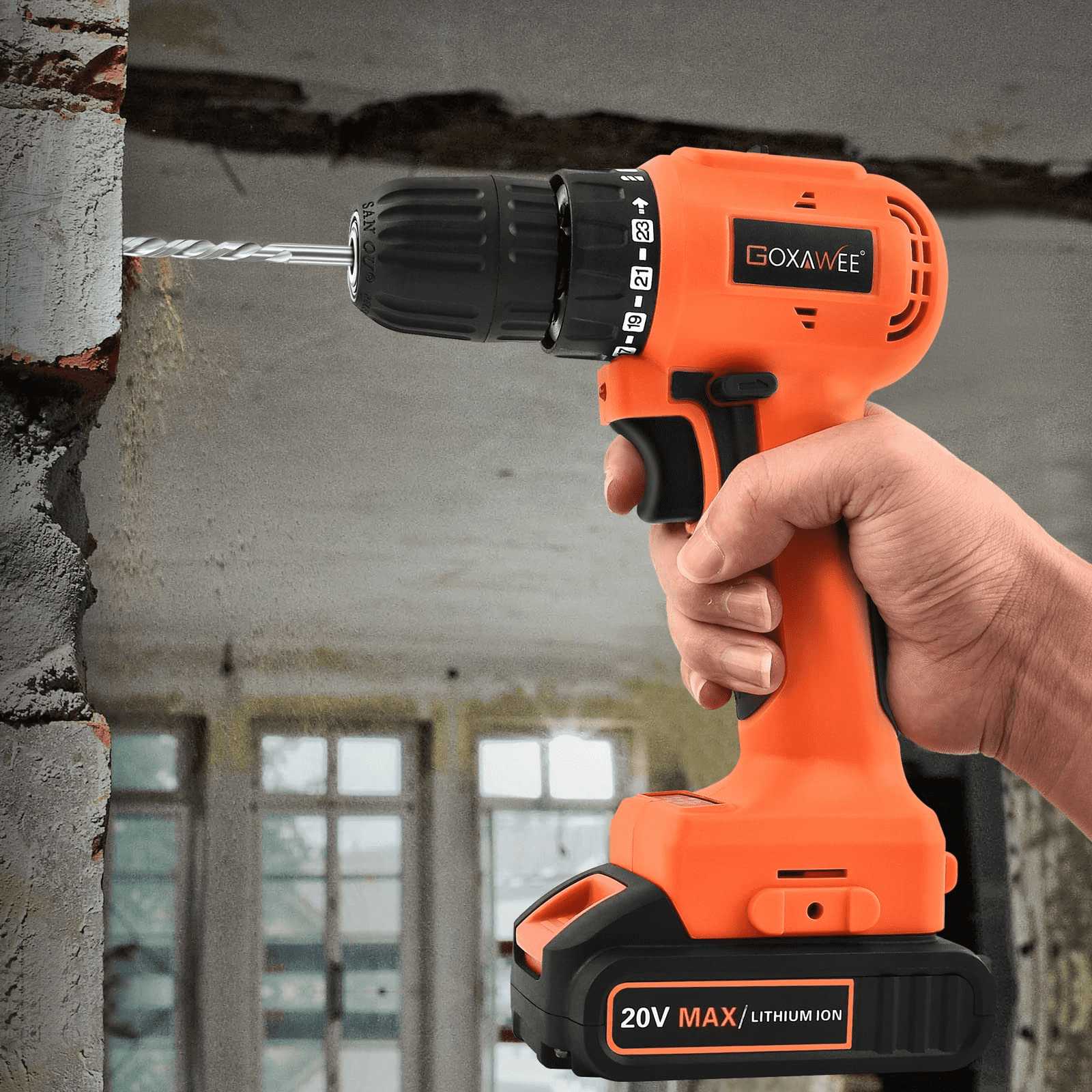 GOXAWEE Cordless Drill Driver Set with Brushless Bahrain Ubuy