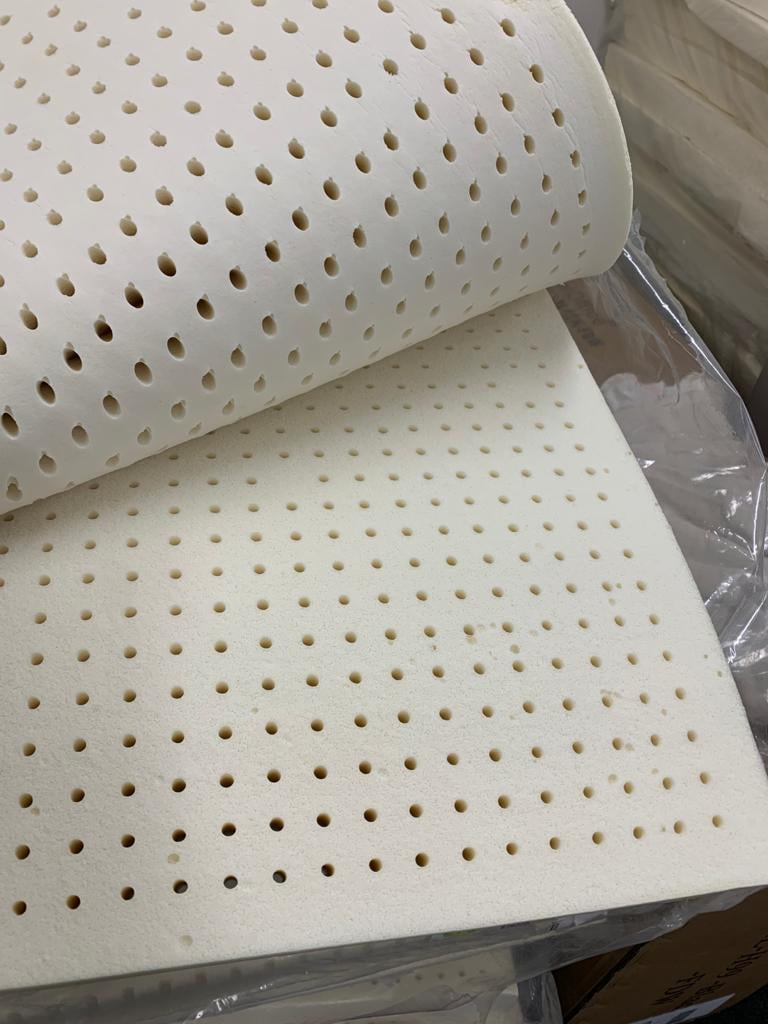 Natural & Organic Dunlop Latex Foam Mattress Topper 3 Inch QUEEN SIZE 80" X 60"